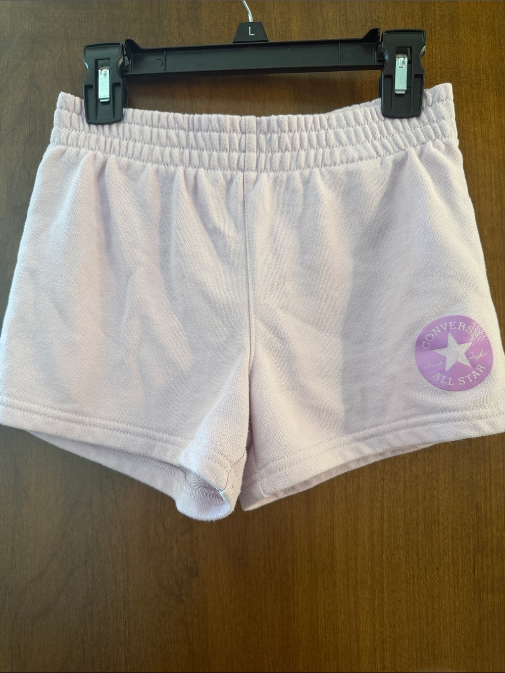 Converse Girls Pale Pink Terry Athletic Shorts